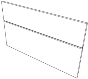 Panel przyścienny z profilem ZOBAL ALU, h=53,5 cm