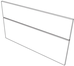 Panel przyścienny z profilem ZOBAL ALU, h=53,5 cm KAM 1