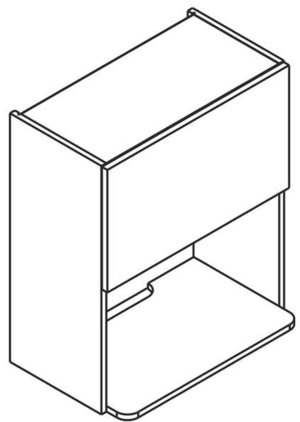 60 Górna szafka do mikrofali wolnostojącej wys. 71 cm