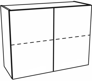 Górna dwudrzwiowa, 1 półka, wys.61 mat