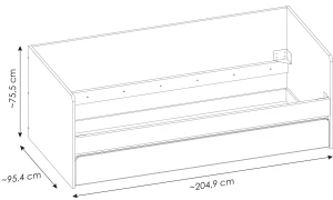 Białe Łóżko Flexi Typ FLXZ01 Meble Wójcik 3