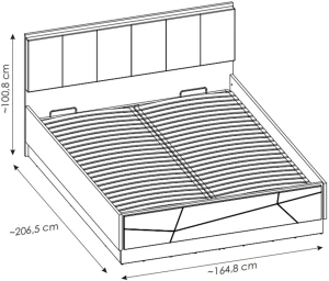 Łóżko do sypialni 160 cm z materacem BROZ03 Brolo Meble Wójcik 3