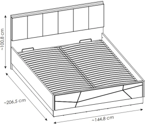 Łóżko z materacem 140x200 cm BROZ08 Brolo Meble Wójcik 3