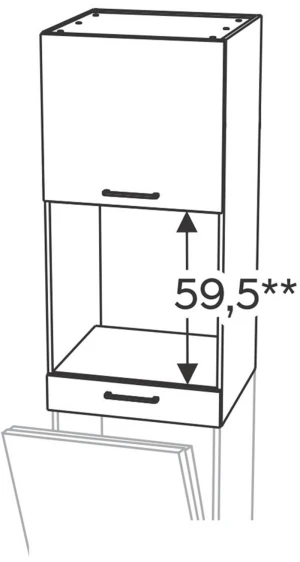 Górna nad zmywarkę do zabudowy piekarnika KAM 2