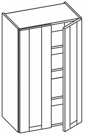 Górna 2-drzwiowa, 3 półki