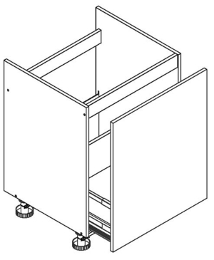 Dolna 1 szuflada zlew (TANDEMBOX TIP-ON)