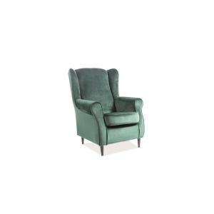 Fotel baron velvet zielony bluvel 78 / wenge
