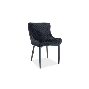 Krzesło colin b velvet czarny stelaż/czarny bluvel19