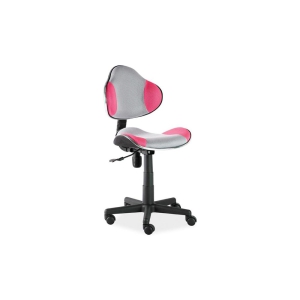 Fotel obrotowy q-g2 różowo/szary