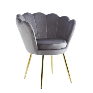 Fotel velvet (szary) /nogi złote/ Furnitex 1