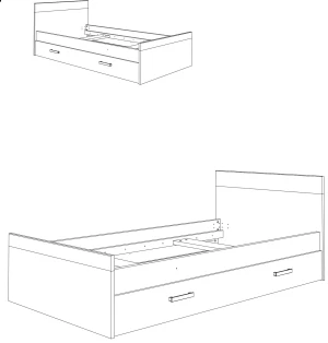 Łóżko z materacem i szufladą Amazon Typ 90 Meble Wójcik 3