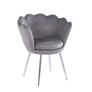 Fotel velvet (szary) /nogi srebrne/ Furnitex 1