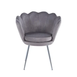 Fotel velvet (szary) /nogi srebrne/ Furnitex 2