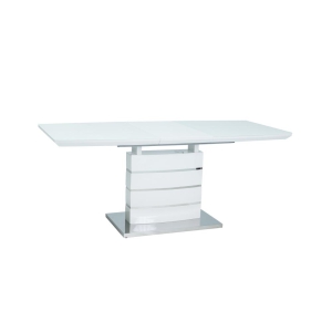 Stół leonardo biały lakier / biały lakier 140(180)x80