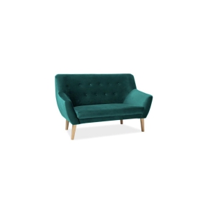 Sofa nordic 2 velvet kolor zielony tapicerka bluvel 78 / buk