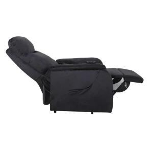 Fotel wypoczynkowy rozkładany elektrycznie (velvet) / czarny Furnitex 2