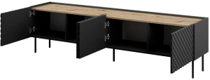 Czarna szafka pod telewizor Onda 4D Cama Meble 2