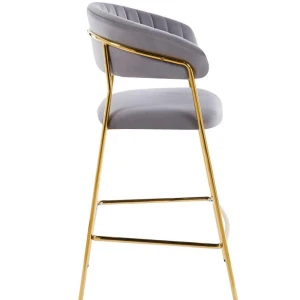 Hoker velvet szary (złoty stelaż) Furnitex 3