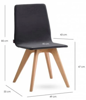Stół rozkładany 140-180 Lyon jasny LYOT03 + 4 krzesła Snap Meble Wójcik 4