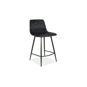 Hoker mila h-2 velvet czarny stelaż/czarny bluvel 19