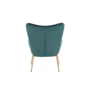 CASTEL 2 fotel wypoczynkowy złoty / ciemny zielony Halmar 3
