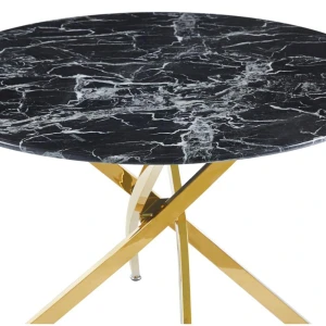 Stół (czarny marmur/złoty) 100x100 Furnitex 2