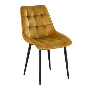 Krzesło velvet (curry) / czarne nogi Furnitex 1