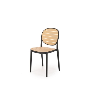 K529 krzesło czarny / naturalny