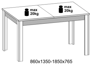 Stół rozkładany biały Gray GR11 BOG FRAN 3