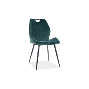 Krzesło arco velvet czarny stelaż / zielony bluvel78