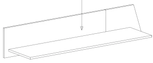Półka 130 cm wisząca Ovo Cama Meble 3