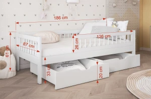 Parterowe łóżko dziecięce 80x180 cm Flores Meblobed 2