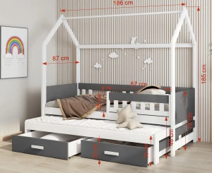 Łóżko domek z szufladami Jasper Meblobed 5