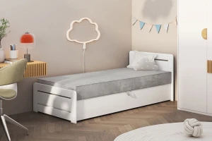 Łóżko pojedyncze z pojemnikiem na pościel Zoe Meblobed 1