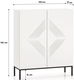 Komoda biała 120 cm Clearing 01 ML Meble 3