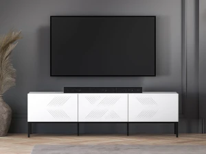 Biała szafka RTV Clearing 04 ML Meble 7