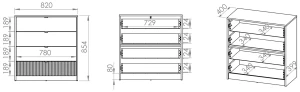 Komoda z szufladami Torino 07 ML Meble 8