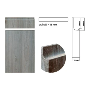 Front kuchenny MDF folia poziom Profil T8 Restol 4
