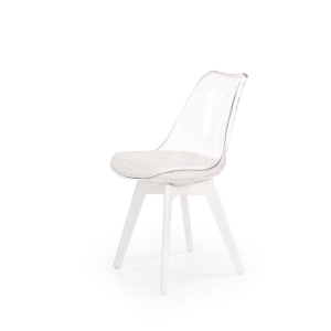 K245 krzesło bezbarwny / biały