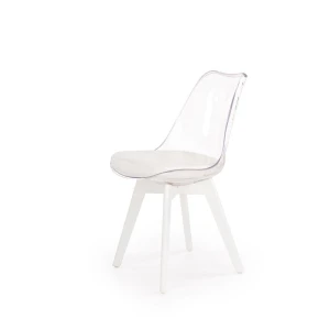 K245 krzesło bezbarwny / biały Halmar 1