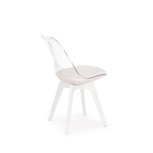 K245 krzesło bezbarwny / biały Halmar 2