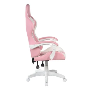 Fotel obrotowy gamingowy (różowo-biały) Furnitex 3