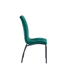 Krzesło velvet (zielone) - czarny stelaż Furnitex 3