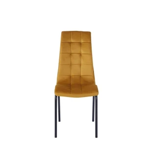 Krzesło velvet (curry) - czarny stelaż Furnitex 2
