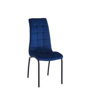 Krzesło velvet (niebieskie) - czarny stelaż Furnitex 1