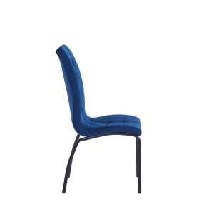 Krzesło velvet (niebieskie) - czarny stelaż Furnitex 3