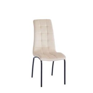 Krzesło velvet (beżowe) - czarny stelaż Furnitex 1