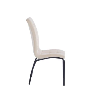 Krzesło velvet (beżowe) - czarny stelaż Furnitex 3