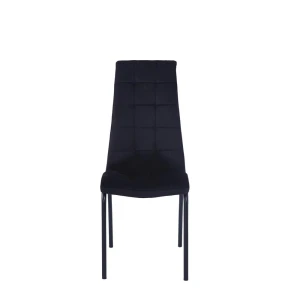 Krzesło velvet (czarne) - czarny stelaż Furnitex 2