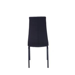 Krzesło velvet (czarne) - czarny stelaż Furnitex 4